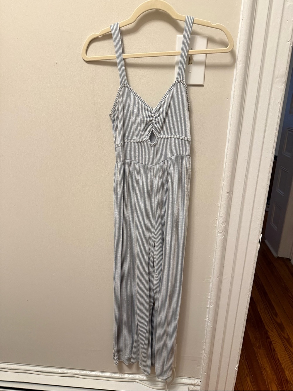 Caution to the Wind Pinstripe Jumpsuit